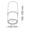 Потолочный светильник Technical C033WL-01WB