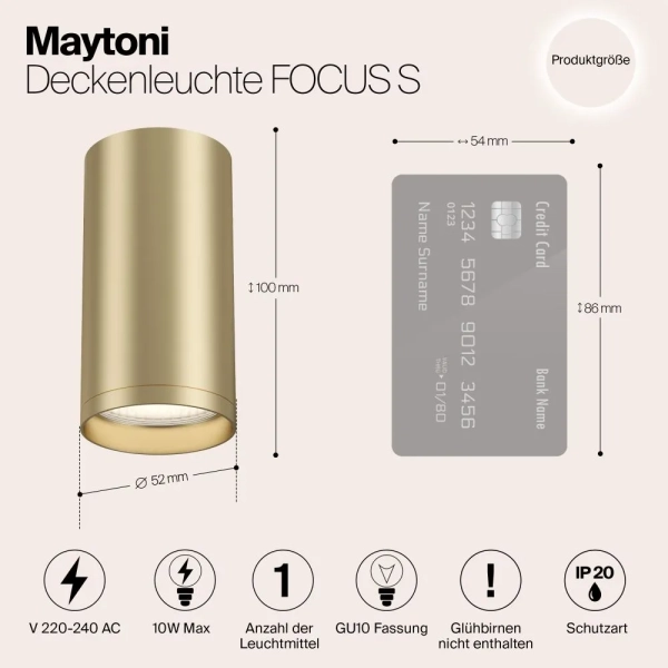 Потолочный светильник Technical C052CL-01MG