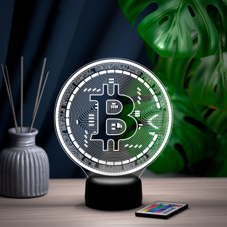 3D светильник  Светильник "Биткоин (Bitcoin)"