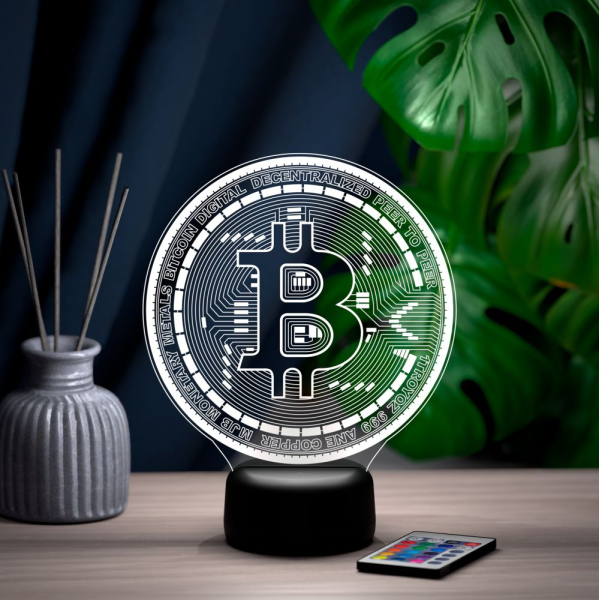 3D светильник  Светильник "Биткоин (Bitcoin)"