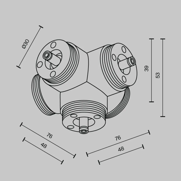 Комплектующие для систем освещения с токоведущими элементами Technical CA020L5C-B