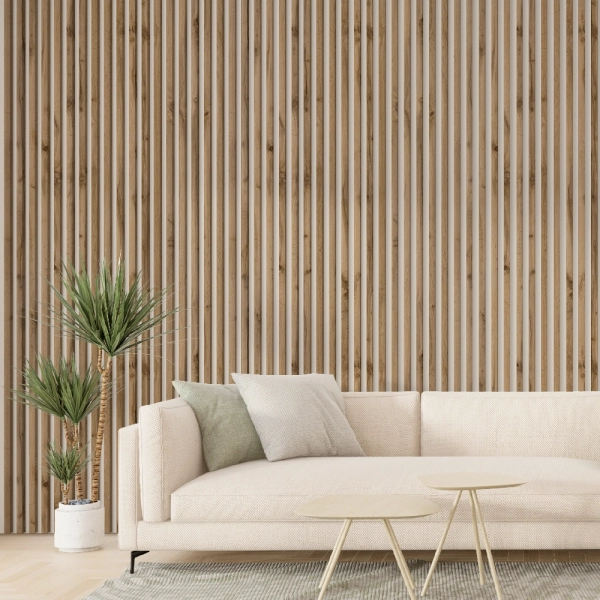 Рейка Интерьерная МДФ Stella Модель 12 Light Пекан 2800х27х12 (упак.15шт.)