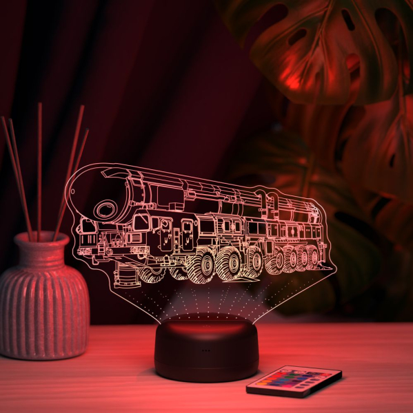 3D светильник  Светильник "Ракетная установка Тополь-М"