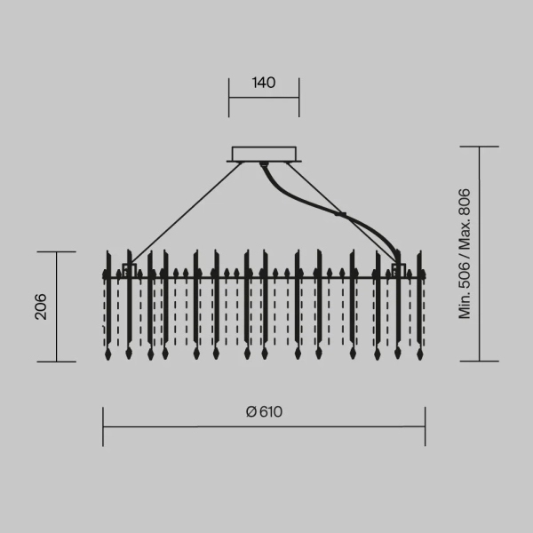 Подвесной светильник Maytoni MOD036PL-12N