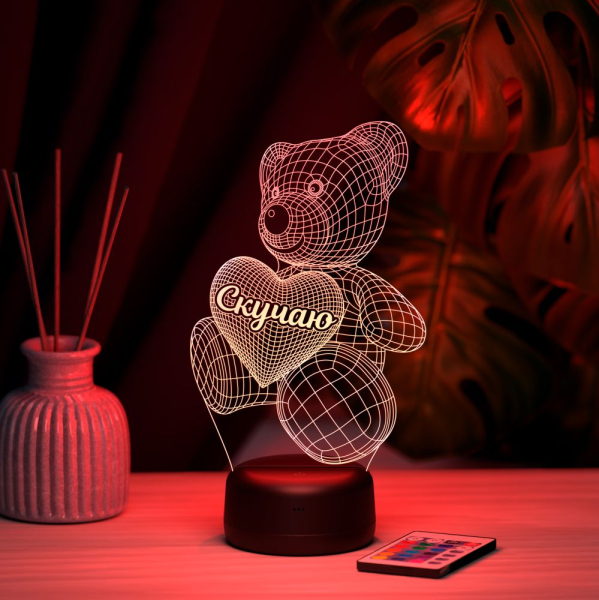 3D светильник  Светильник "Мишка скучаю"