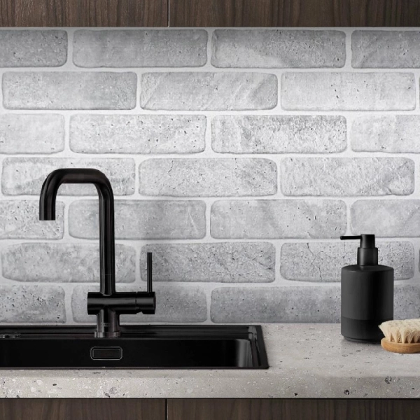 Панель ПВХ 0,3 кирпич Старый серый