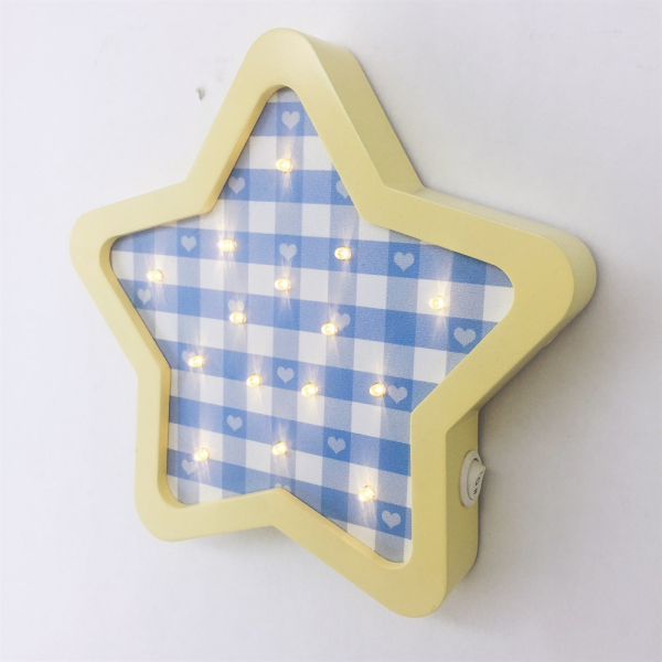 Детский ночник Звезда в клетку