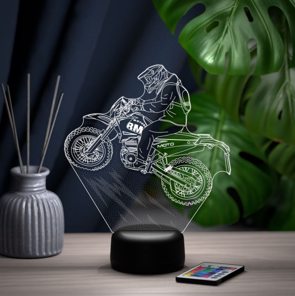 3D светильник  Светильник "Мотоцикл Питбайк (мотокросс)"
