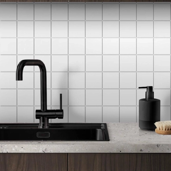 Панель ПВХ 0,3 мозаика Промо белый