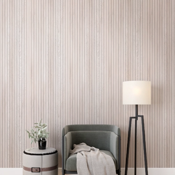 Панель Стеновая Реечная МДФ Stella Beats Light Ясень Айвори 2700x119x16 (4шт.упак.)