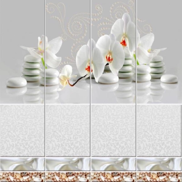 Панель пласт. "Новита" Орхидея белая (Узор) 2,7*0,25