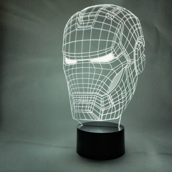 3D светильник  Маска Железного человека
