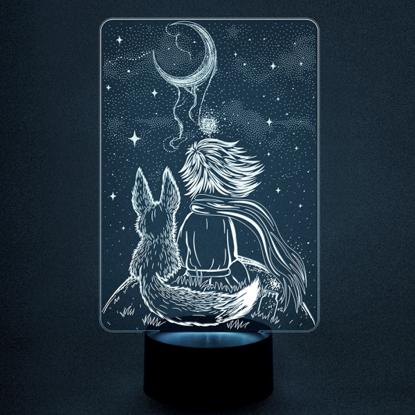 3D светильник  Маленький принц и Лис