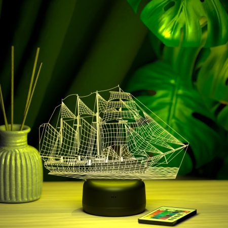 3D светильник  Светильник "Корабль - Парусник"