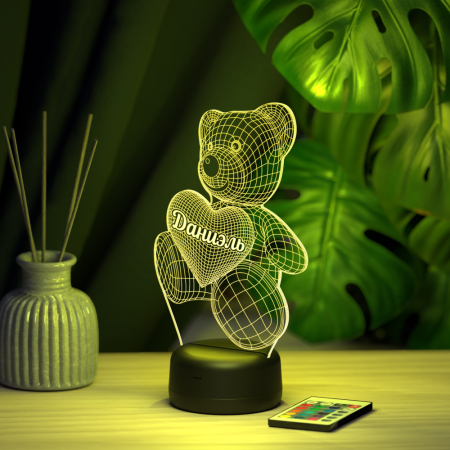 3D светильник  Светильник "Мишка с именем Даниэль"