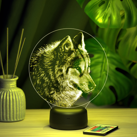 3D светильник  Светильник "Монгольский волк"