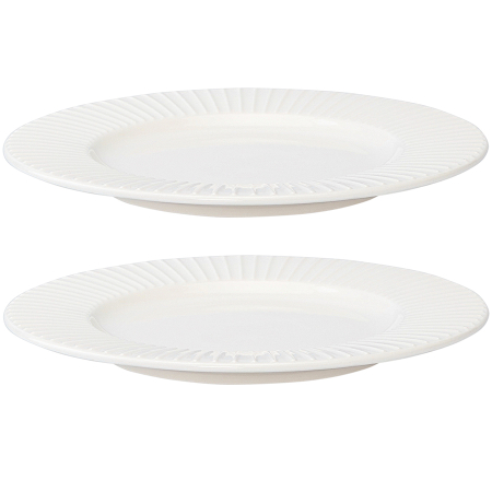 Набор тарелок soft ripples, D27 см, белые глянцевые, 2 шт.