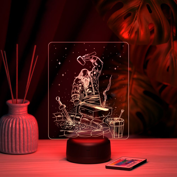 3D светильник  Светильник "Кузнец"