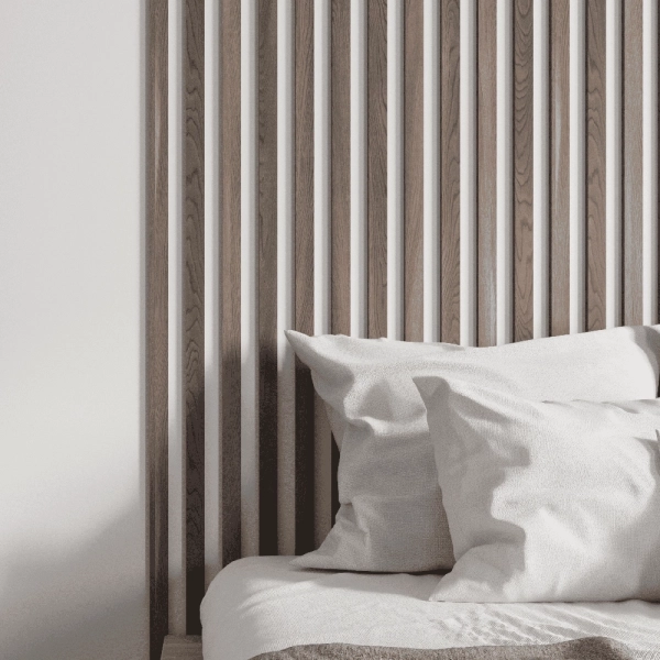 2К Интерьерная рейка МДФ Stella Бриона Light Орех Бразильский 16*40*2700 (уп.8шт.)