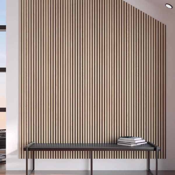 Панель Стеновая Акустическая Stella Comfort Light Дуб Снежный 2780х600х9 (уп.1шт.)