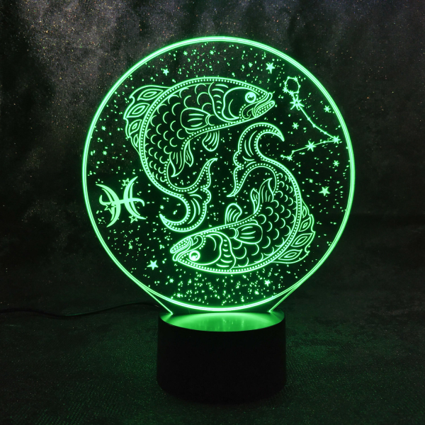 3D светильник  Зодиак - Рыбы