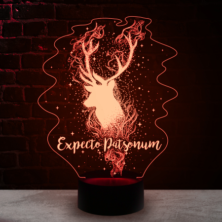3D светильник  Заклинание Экспекто патронум (Гарри Поттер)