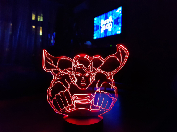 3D светильник  Супермен