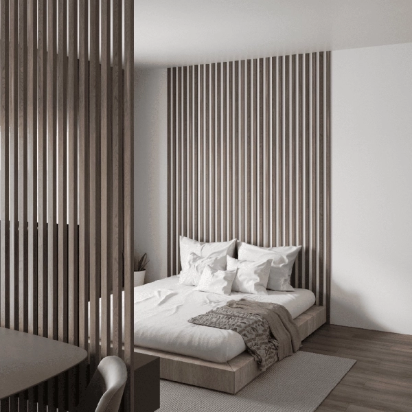 2К Интерьерная рейка МДФ Stella Бриона Light Орех Бразильский 16*40*2700 (уп.8шт.)