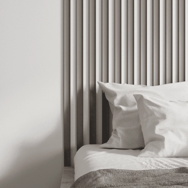 2К Интерьерная Рейка МДФ STELLA Планкен Рекесс De Luxe Sandgrau 19*50*2700 (уп.4 шт.)