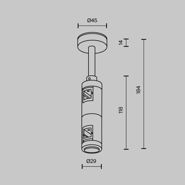 Комплектующие для систем освещения с токоведущими элементами Technical TRA156C-D1-PT