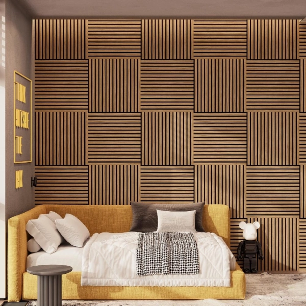 Панель Стеновая Акустическая Stella Comfort Standart Дуб Сальвадор 600х600х9 (уп.1шт.)