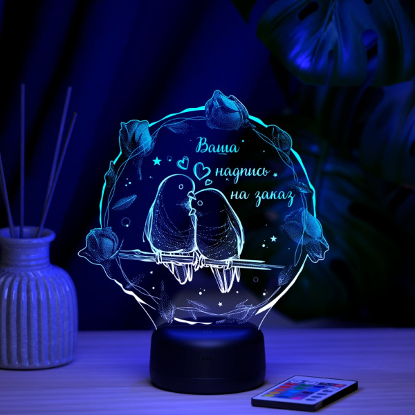 3D светильник  Светильник "Птички на ветке"