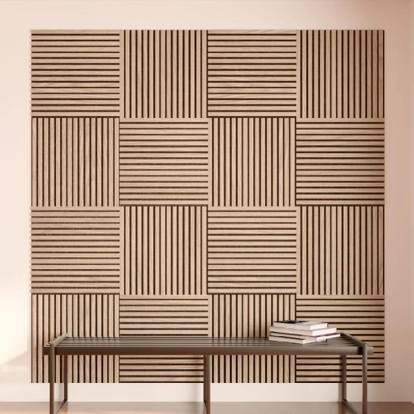 Панель Стеновая Акустическая Stella Comfort Light Дуб Снежный 600х600х9 (уп.1шт.)