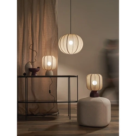 Лампа настольная texture rib, 27х39 см, бежевая