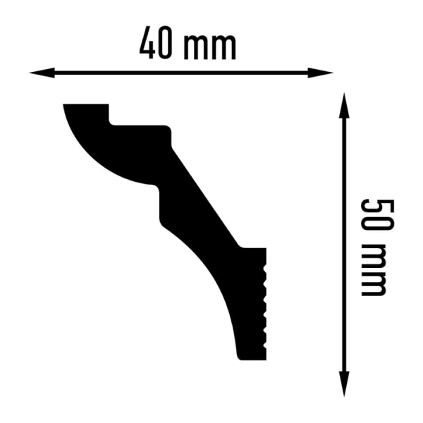 Плинтус потолочный Плинтэкс H 40/50 SC (70 шт)