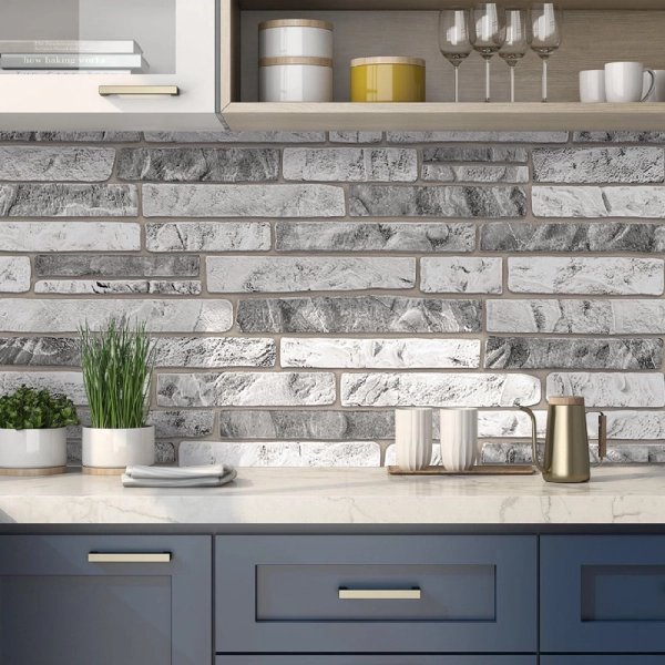 Панель ПВХ 0,3 мозаика Сланец серый