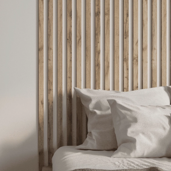 2К Интерьерная рейка МДФ Stella Бриона Light Пекан 16*40*2700 (уп.8шт.)