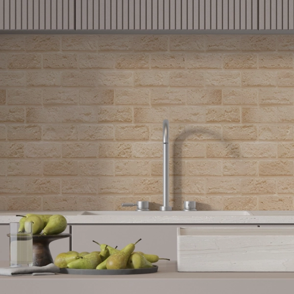 Кухонный фартук АБС Кирпич крем-брюле (600*3000*1,5мм) Stella