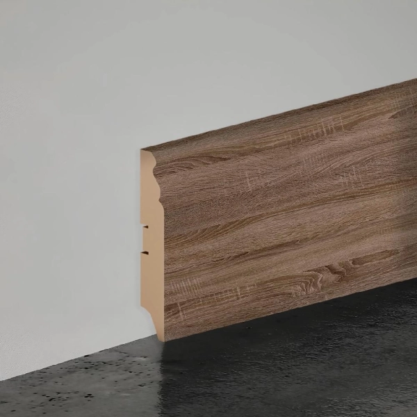 2К Напольный плинтус МДФ STELLA 100E 2000x100x16 Дуб Винтаж (12шт в упак)