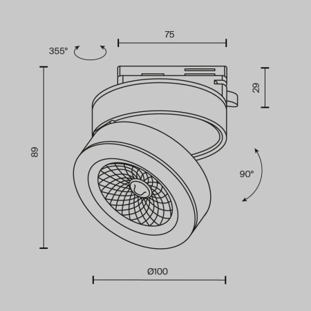 Трековый светильник Technical TR006-1-12W3K-W4K