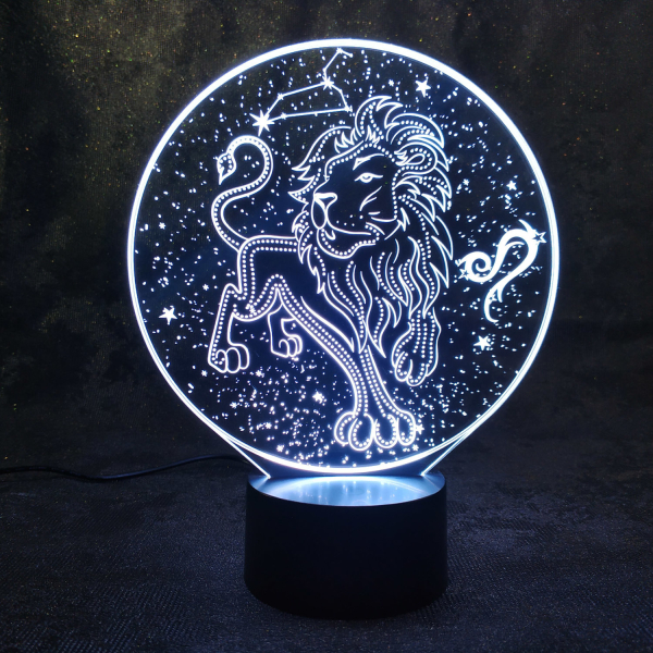 3D светильник  Зодиак - Лев