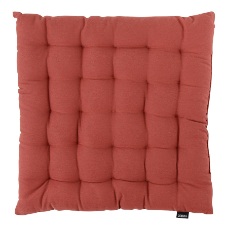 Подушка на стул из хлопка терракотового цвета из коллекции prairie, 40х40 см