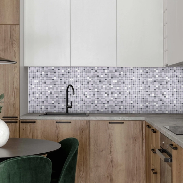 Панель ПВХ 0,3 мозаика Микс серый