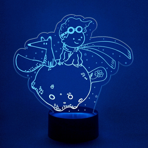 3D светильник  Принц, Лис и Роза