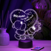 3D светильник  Светильник "Медвежата - Вместе навсегда!"