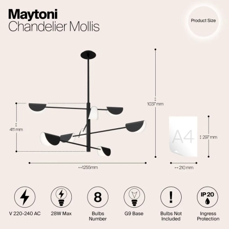 Люстра Maytoni MOD126PL-08B