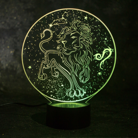 3D светильник  Зодиак - Лев