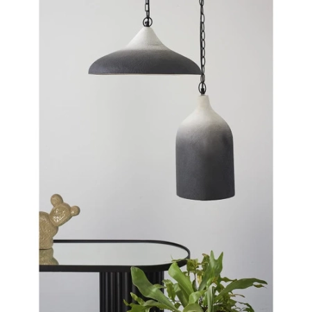 Светильник подвесной sustainable collection, D22х39 см, черный/белый