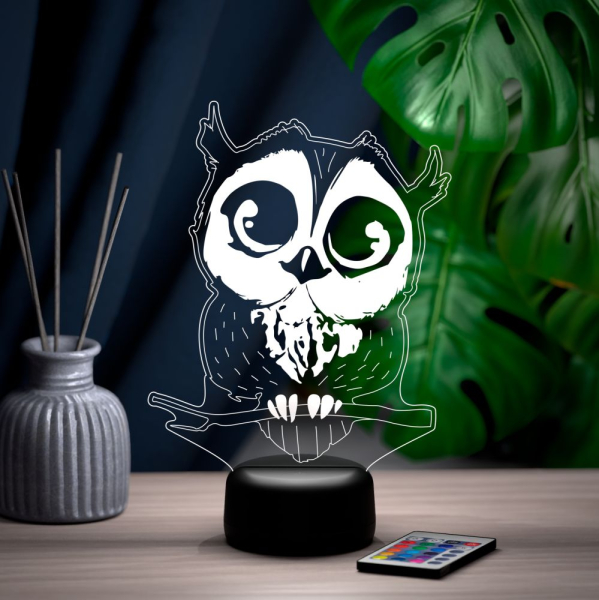 3D светильник  Светильник "Сова #3"