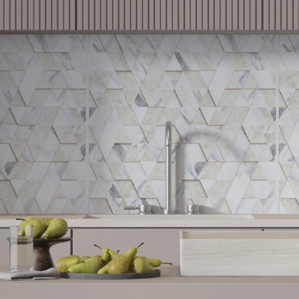 Панель ПВХ 0,3 мозайка на клеевой основе Мозайка Геометриум (10шт)